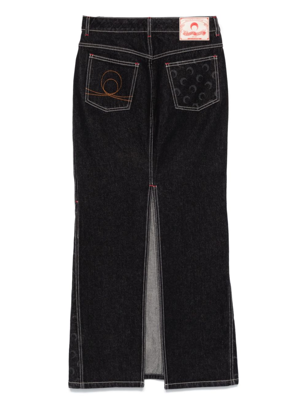 Moon denim long skirt