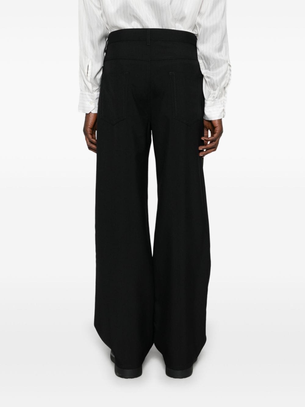 Colorblock wool trousers