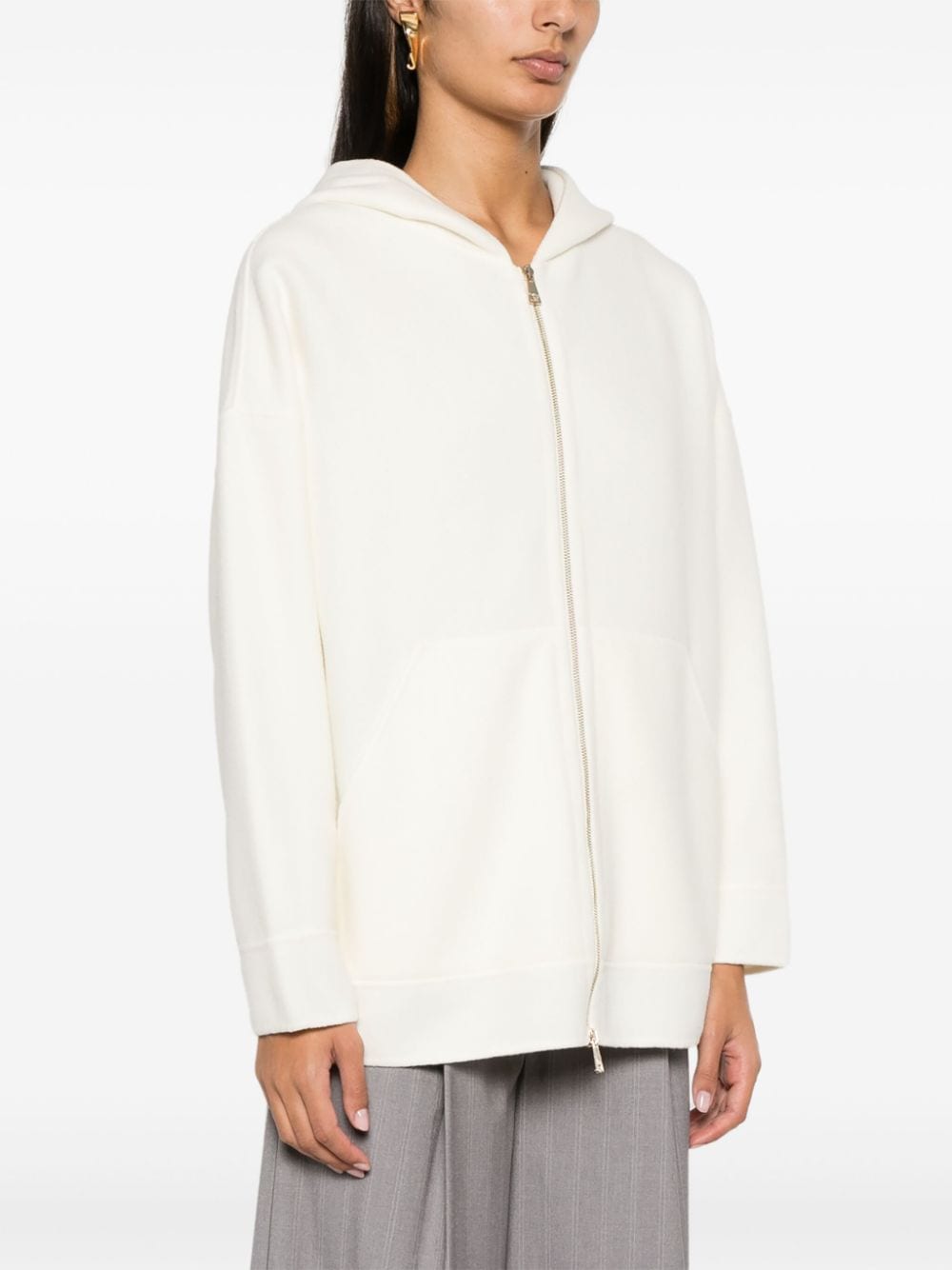 Wool and cashmere blend hoodie