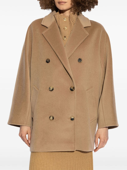 Wool double-breasted coat