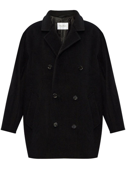 Wool double-breasted coat