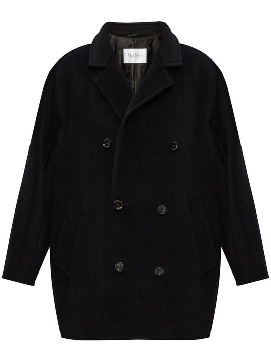 Wool double-breasted coat