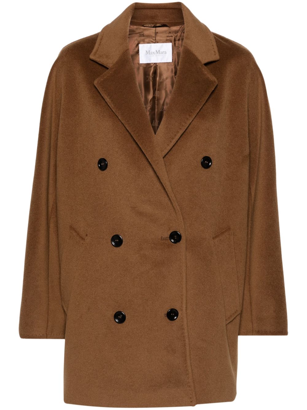 Wool double-breasted coat