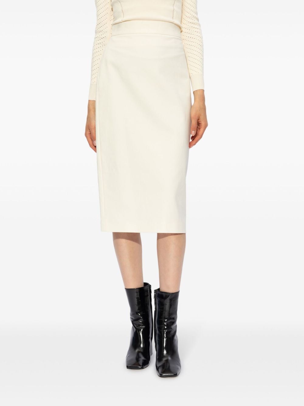 Cotton midi skirt