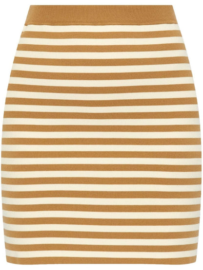 Striped knitted skirt