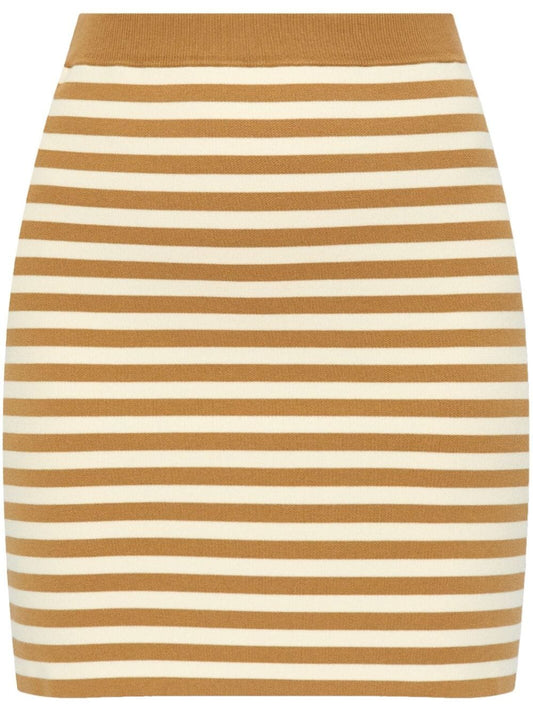 Striped knitted skirt