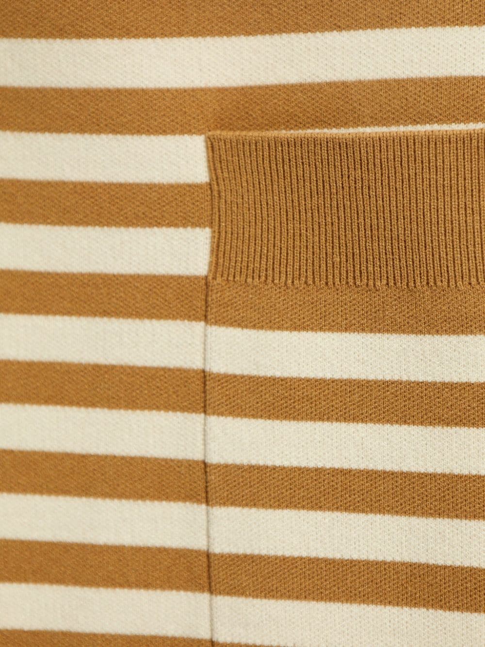 Striped v-necked cardigan