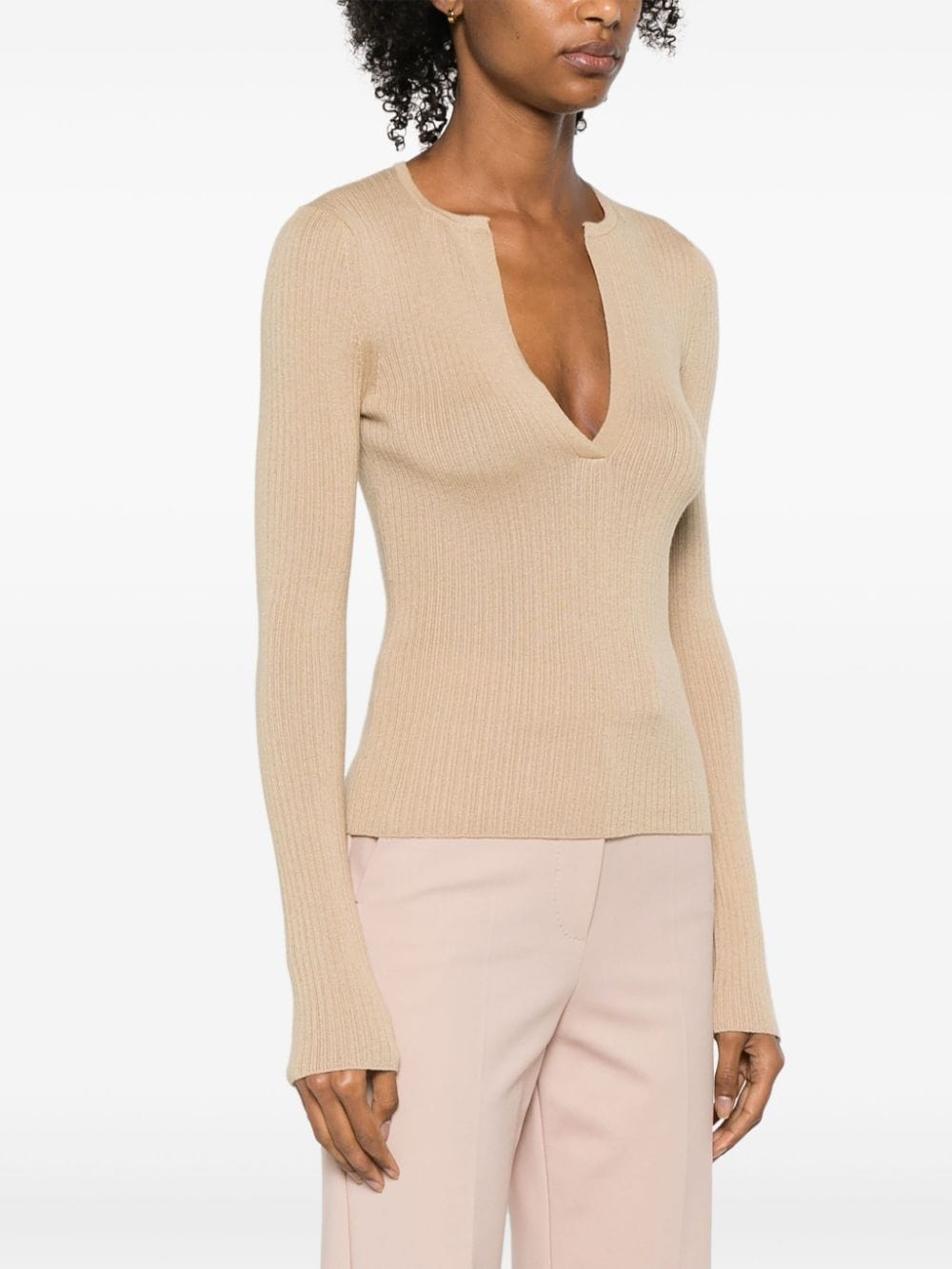 Silk and cashmere wool top