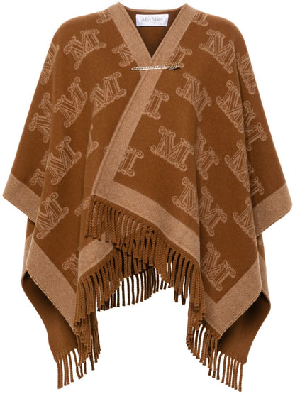 Logo wool cape