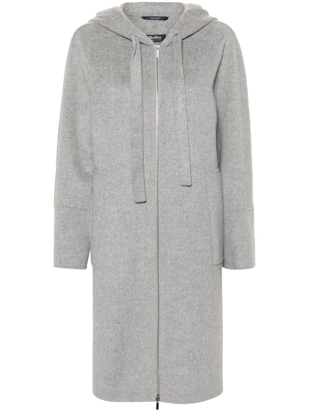 Wool hooded coat