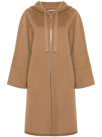 Wool hooded coat