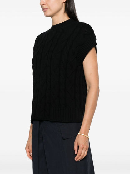 Knitted cotton vest