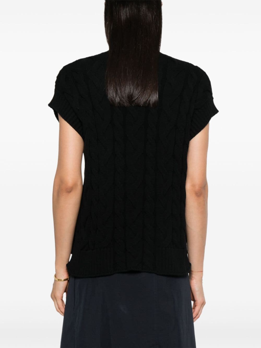 Knitted cotton vest