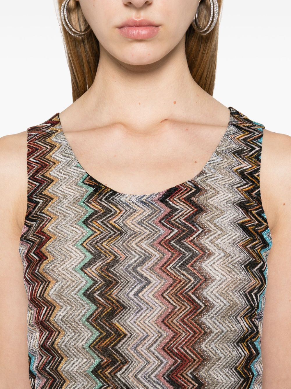 Zig zag motif tank top