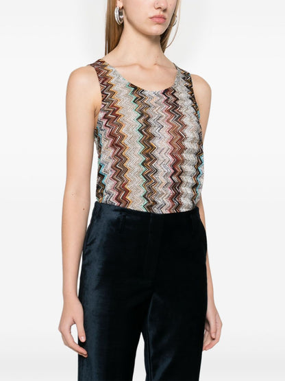 Zig zag motif tank top