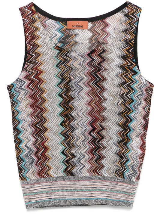 Zig zag motif tank top