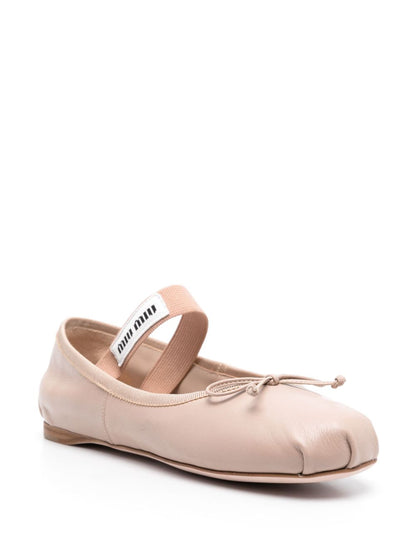 Leather ballet flats