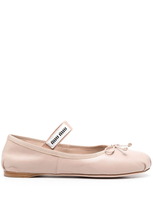 Leather ballet flats