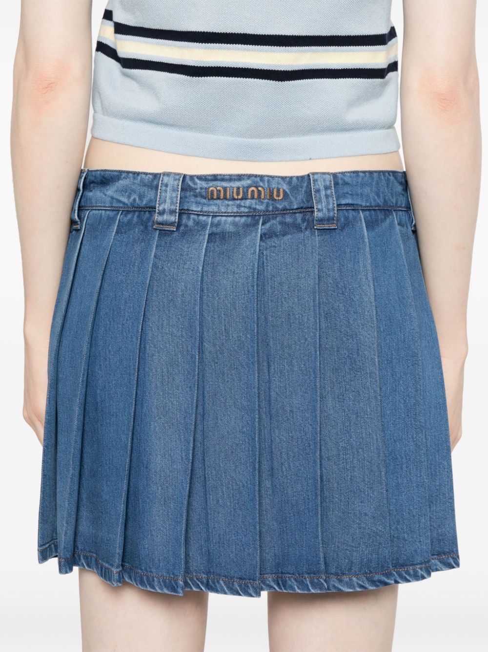 Denim mini skirt