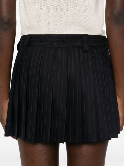 Wool mini skirt