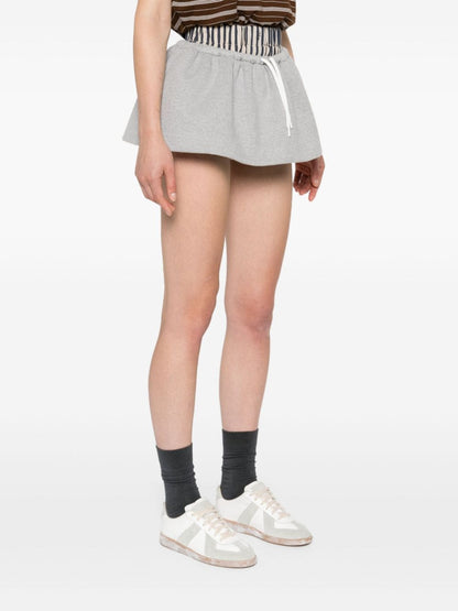 Cotton mini sweat skirt