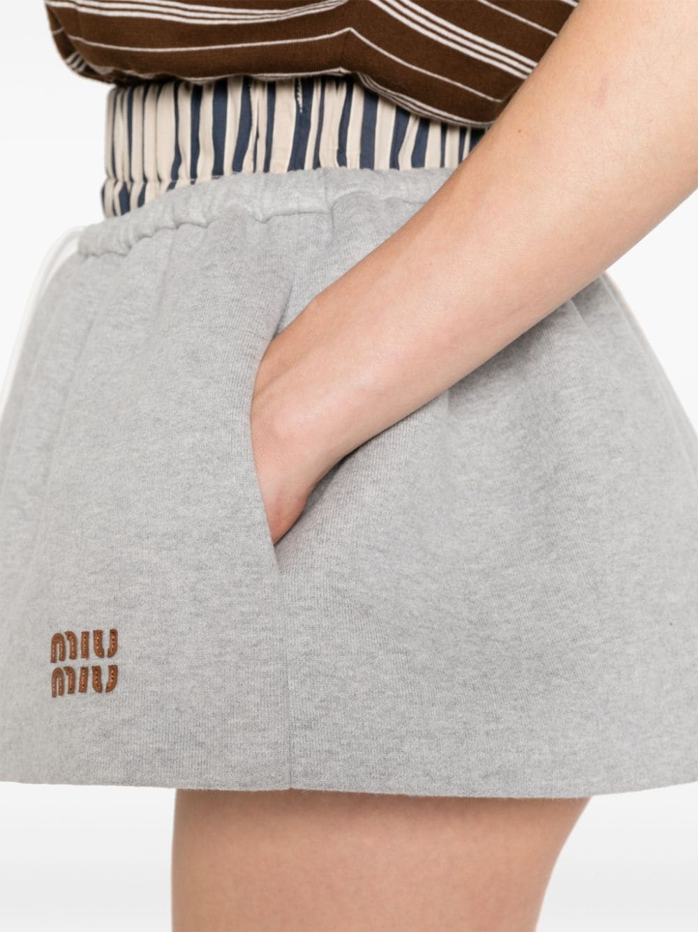 Cotton mini sweat skirt