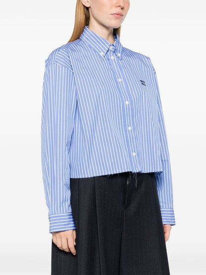 Logo striped shirt