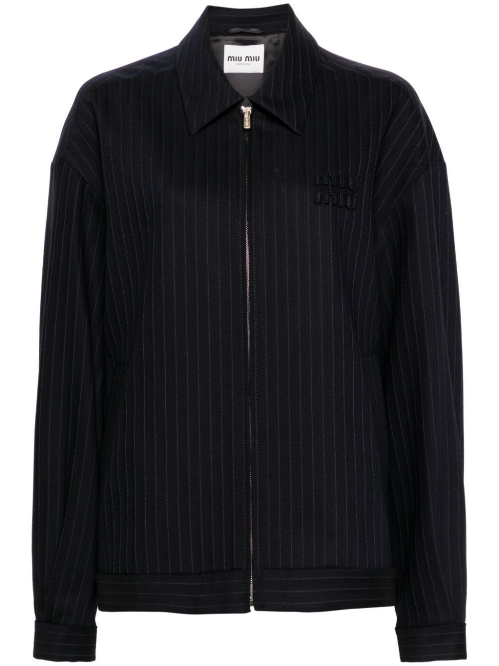 Pinstriped wool jacket