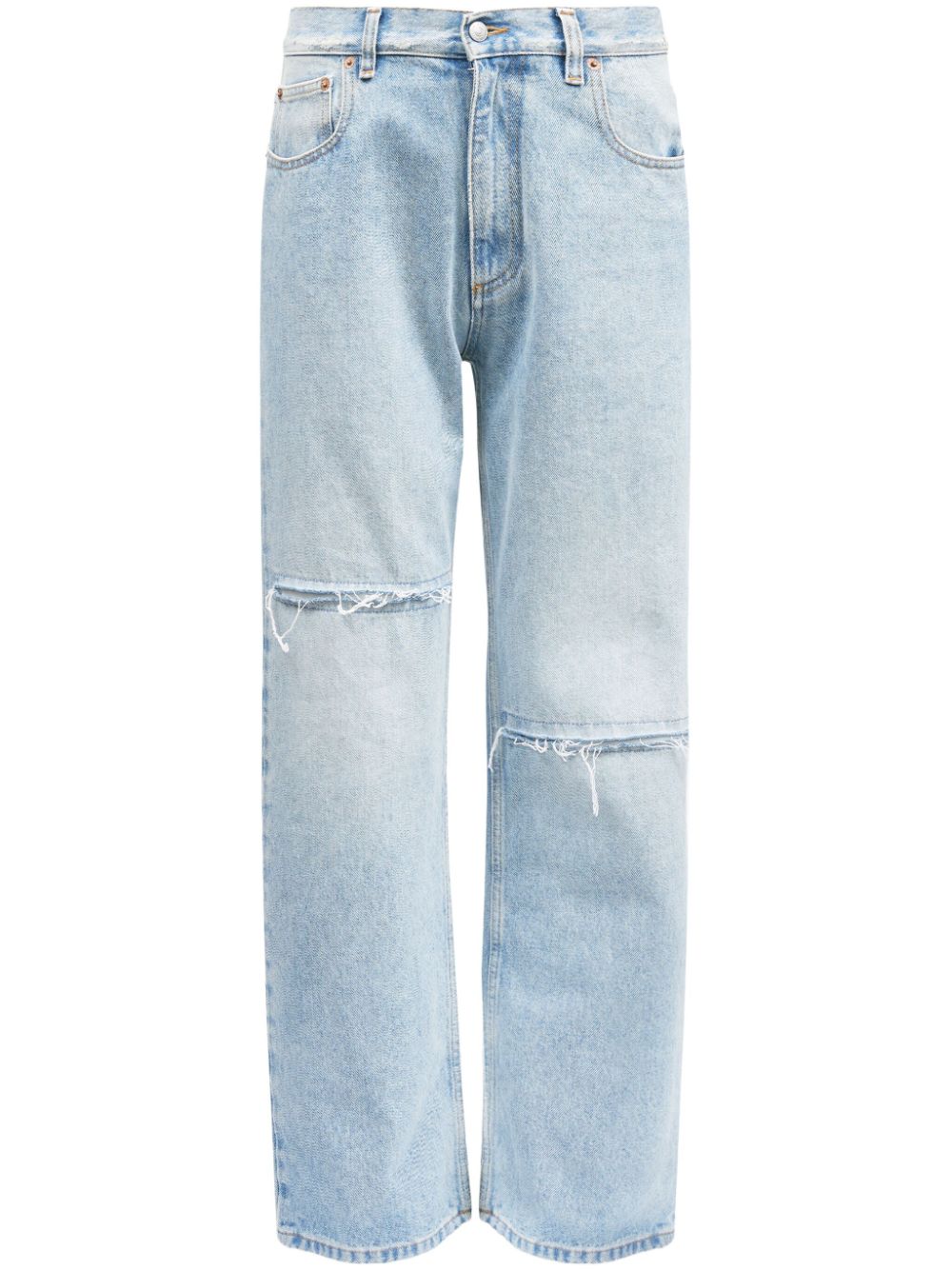 Striagh-leg denim jeans