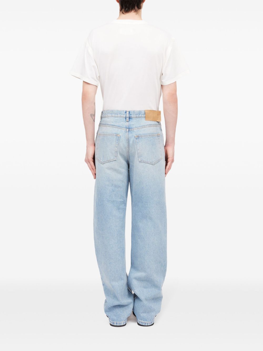 Straight-leg denim jeans