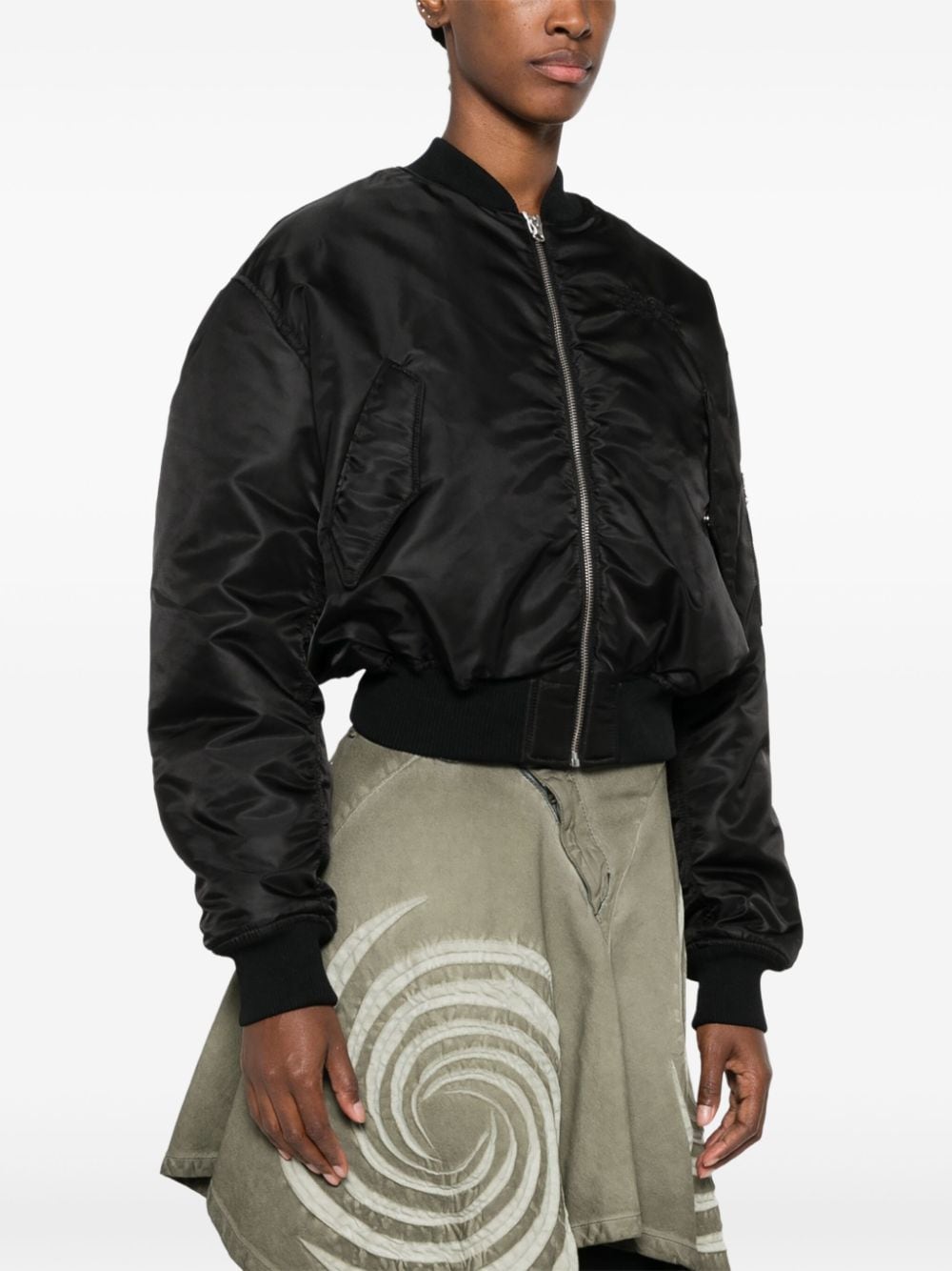 Nylon bomber jacket