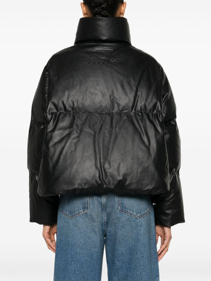 Nylon high-neck down jacket