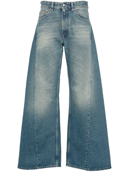 Flared leg denim jeans