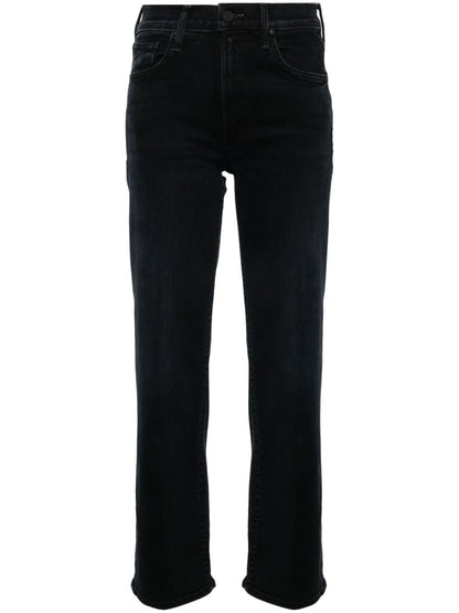 Straight-leg denim jeans