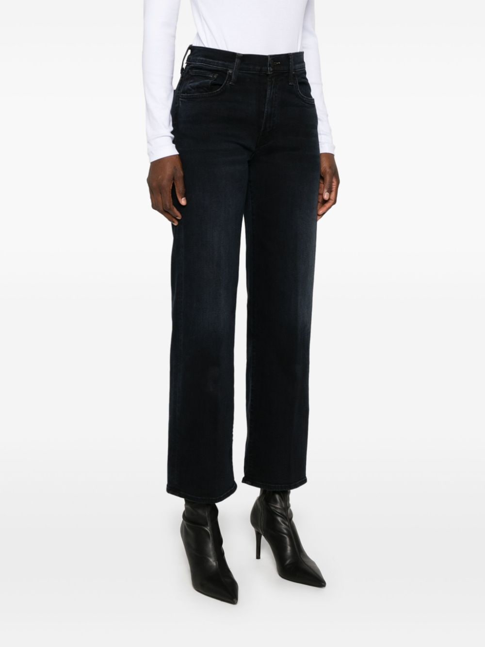 Straight-leg denim jeans