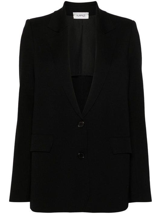 Oversized single-breasted blazer jacket