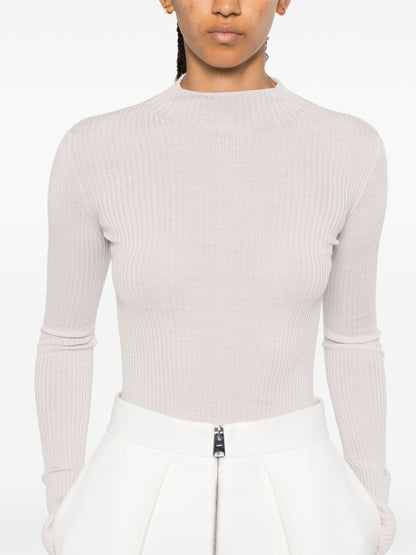 Wool high-neck sweater