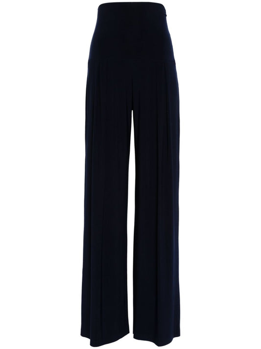 Pleated high-wasited trousers