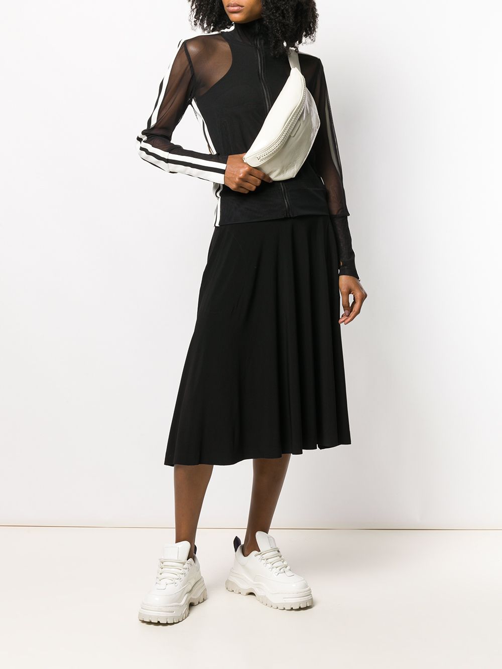 Flared midi skirt