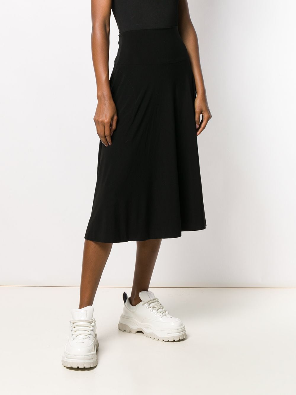 Flared midi skirt