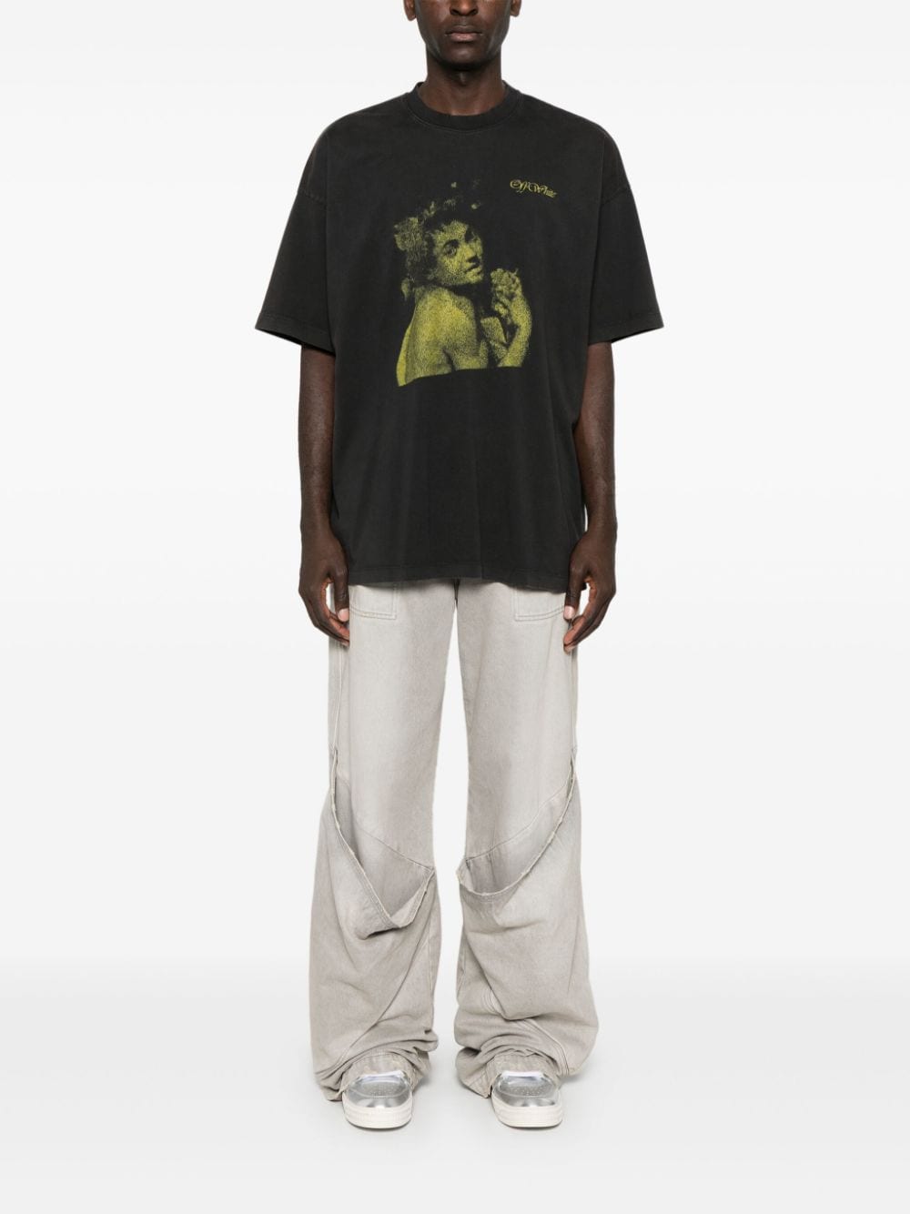 Blurred bacchus cotton t-shirt