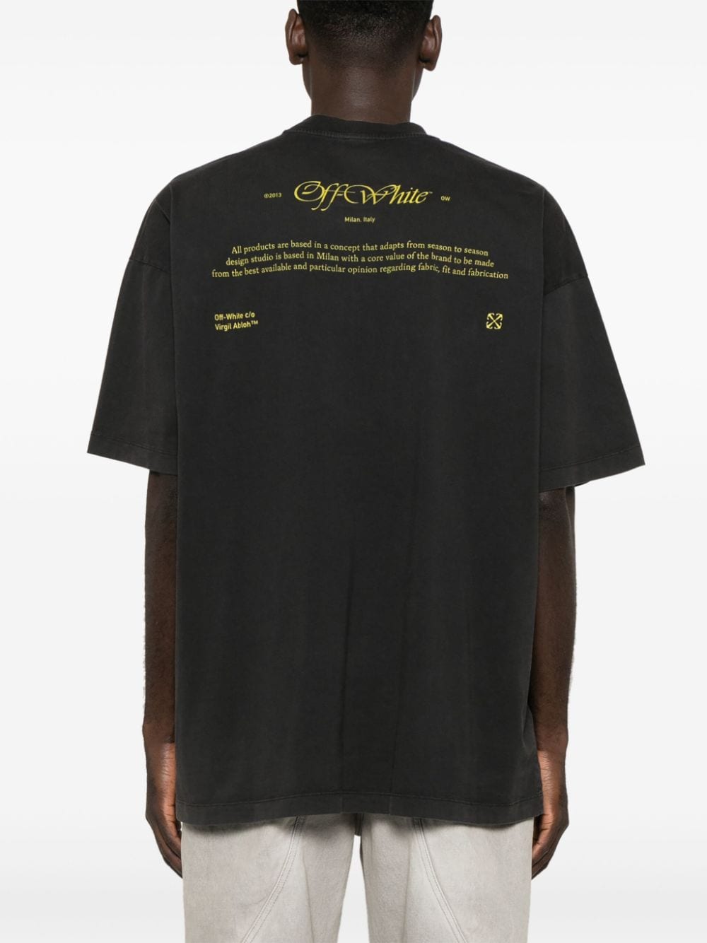 Blurred bacchus cotton t-shirt