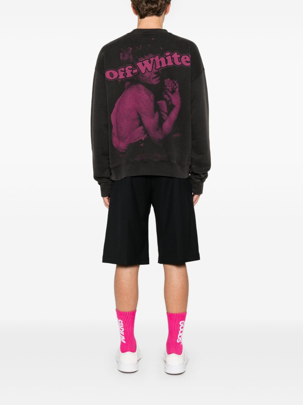 Pink bacchus skate cotton sweatshirt