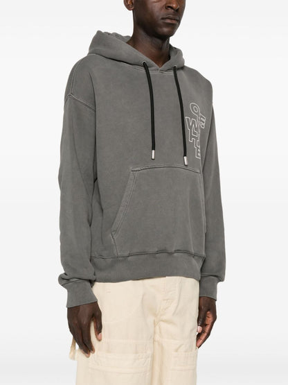 Outline arrow cotton hoodie