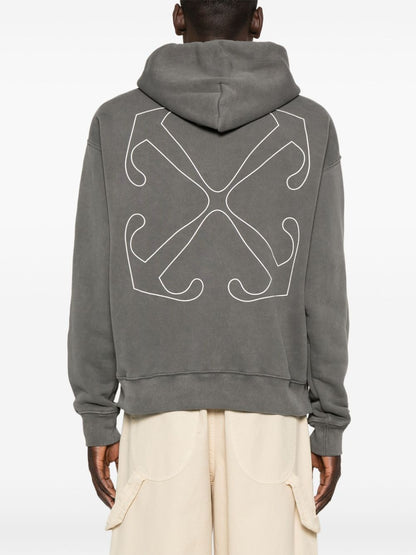 Outline arrow cotton hoodie