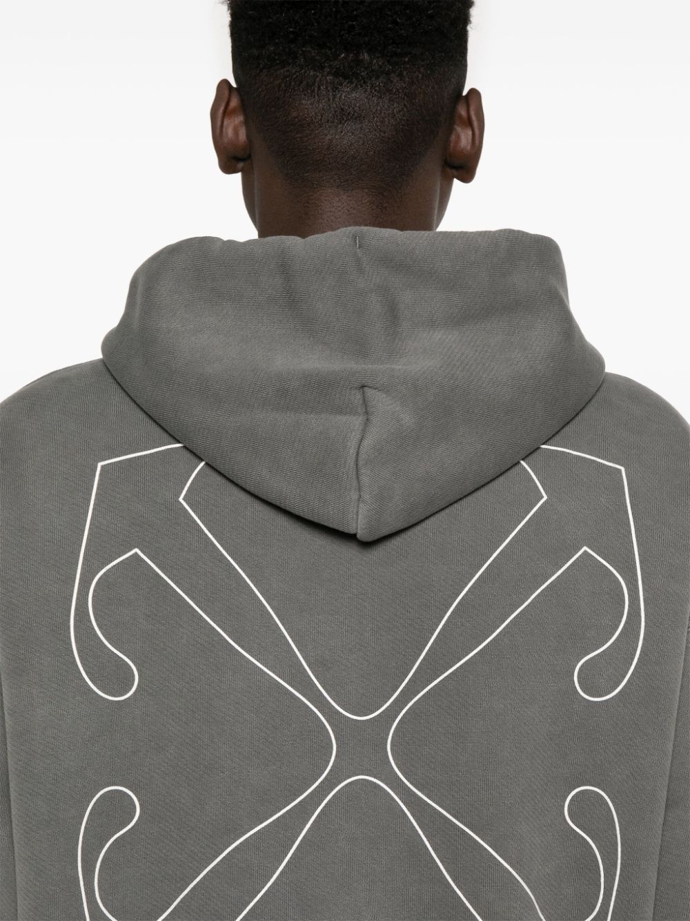 Outline arrow cotton hoodie