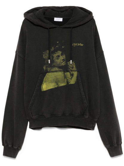 Blurred bacchus cotton hoodie