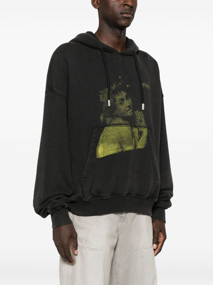 Blurred bacchus cotton hoodie