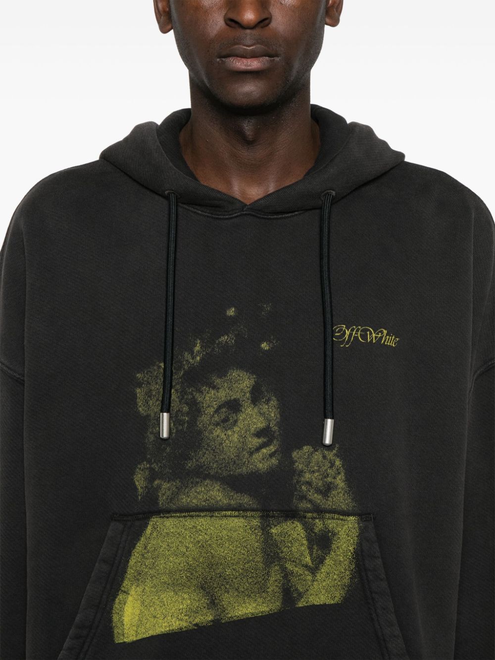 Blurred bacchus cotton hoodie