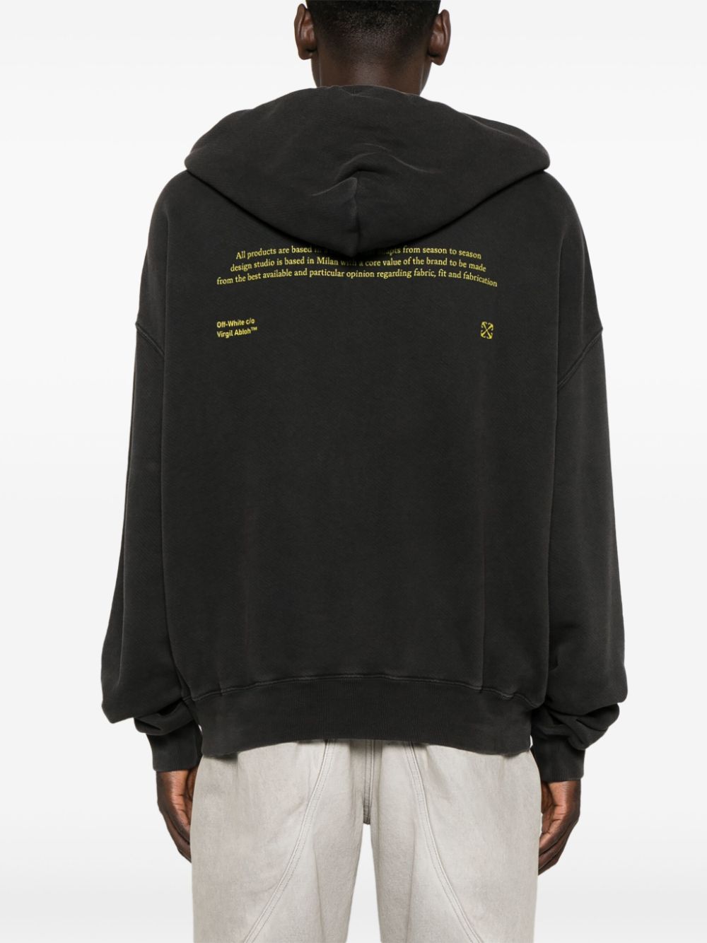 Blurred bacchus cotton hoodie